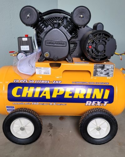 Compressor de ar média pressão 10 pcm 50 litros – Chiaperini 10 PÉS 50L REX.T Móvel